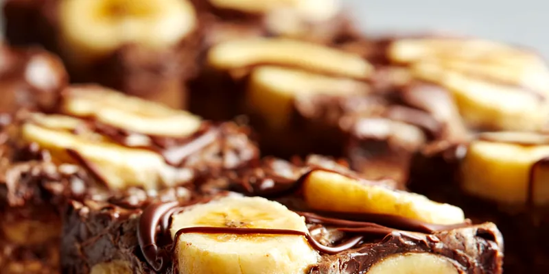 Chewy Chocolate Banana Bars