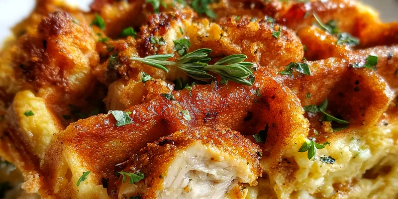 Chicken &amp; Waffle Casserole