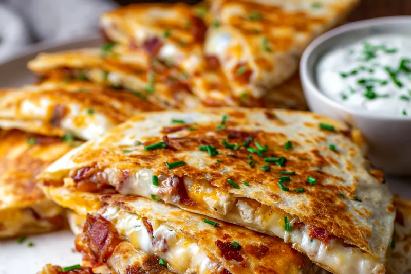 Golden-brown quesadilla cooking in a cast iron skillet with melted cheese visible at the edges, showing proper browning technique