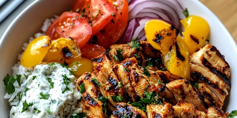 Savory Chicken Gyro Bowl