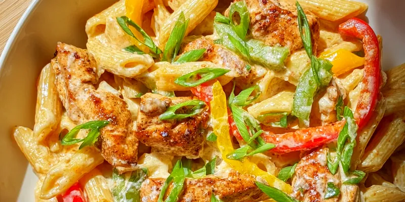 Chicken Jerk Pasta with Tender Slices