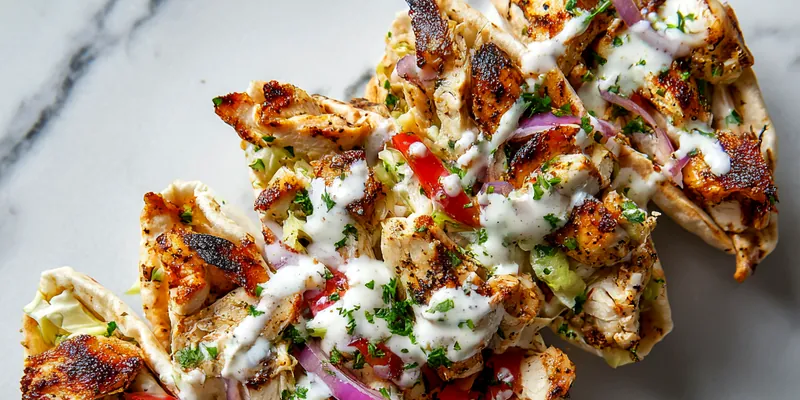 Authentic Chicken Shawarma with Creamy Garlic Sauce