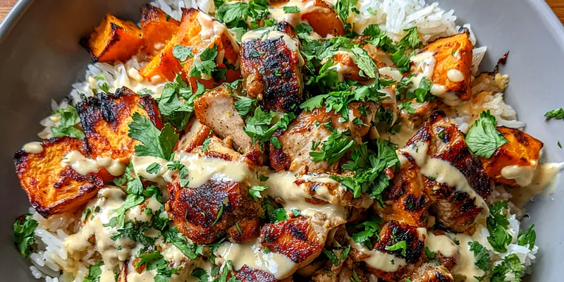 Grilled Chicken Sweet Potato Bowl