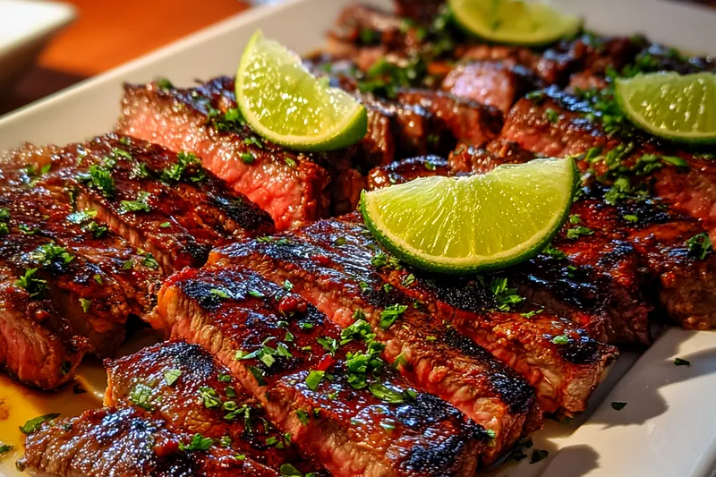 Cooking process for Chili Lime Grilled Steak