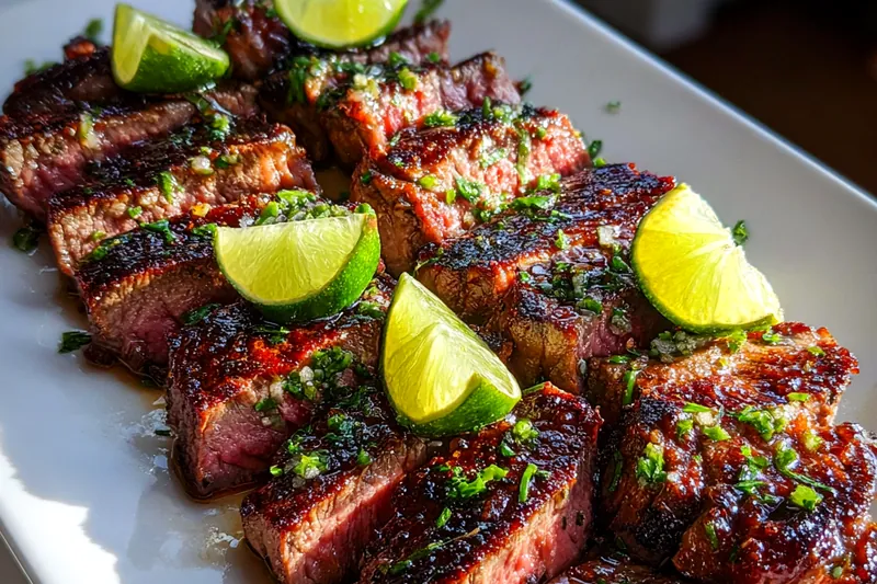 Fresh ingredients for Chili Lime Grilled Steak