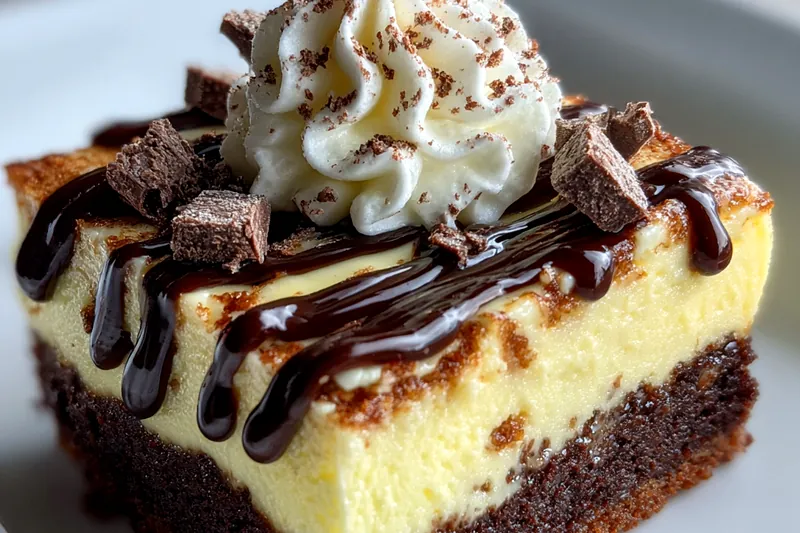 Fresh ingredients for Chocolate Brownie Cheesecake Delight