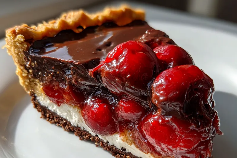 Fresh ingredients for Chocolate Cherry Cream Delight