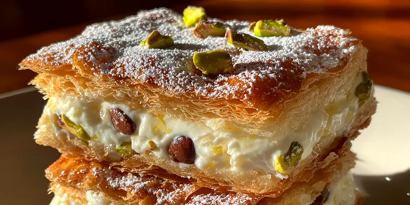 Chocolate Chip Cannoli Squares