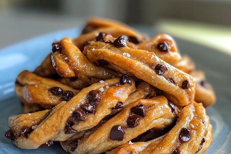 Chef Mitchell carefully monitoring the baking of Decadent Chocolate Twists in the oven.