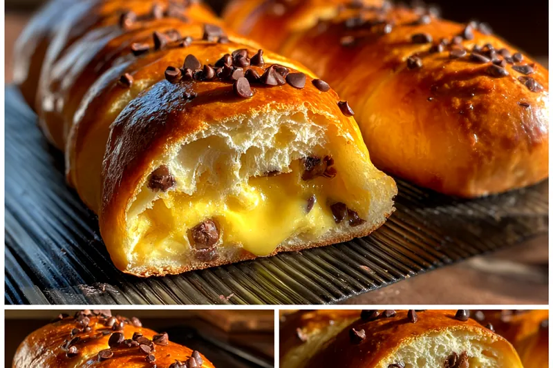 Cooking process for Chocolate Chip Custard Pastry