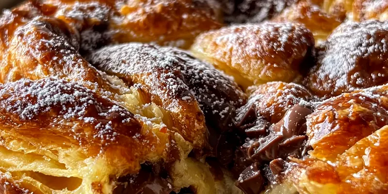 Chocolate Croissant Breakfast Bake