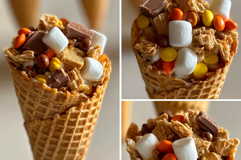 Cooking process for Chocolate Marshmallow Candy Cones
