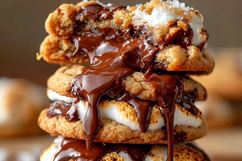 Fresh ingredients for Chocolate Marshmallow Cookie Delight