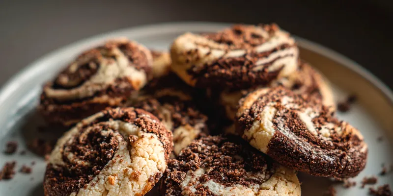 Chocolate Marshmallow Swirl Cookies