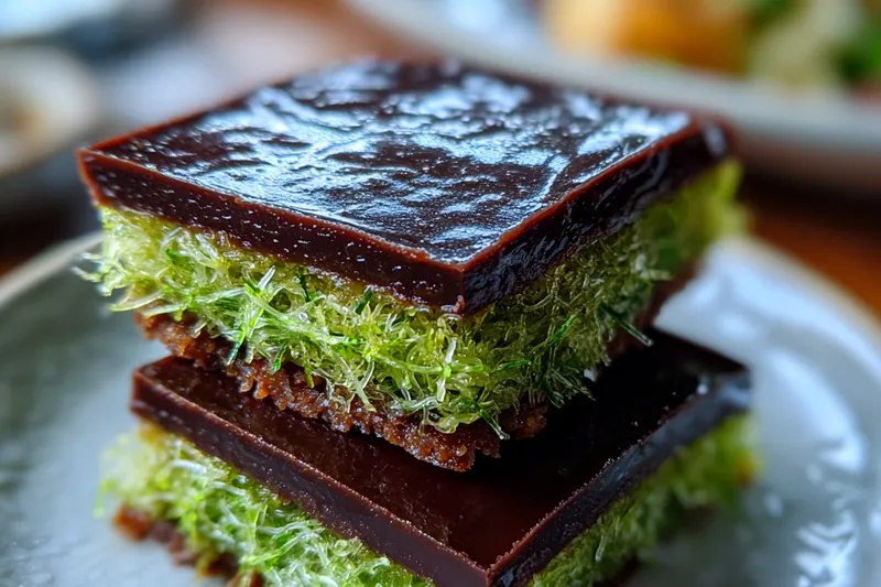 Cooking process for Chocolate Matcha Bars