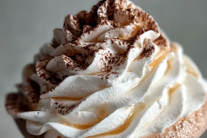 Ingredients for chocolate milkshake arranged on white marble countertop: vanilla ice cream, milk bottle, chocolate syrup, chocolate chips, and vanilla extract