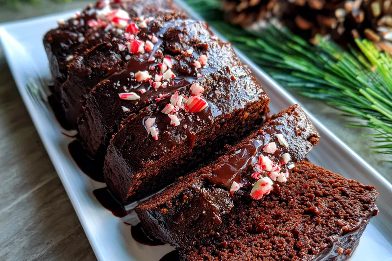 Cooking process for Chocolate Peppermint Loaf