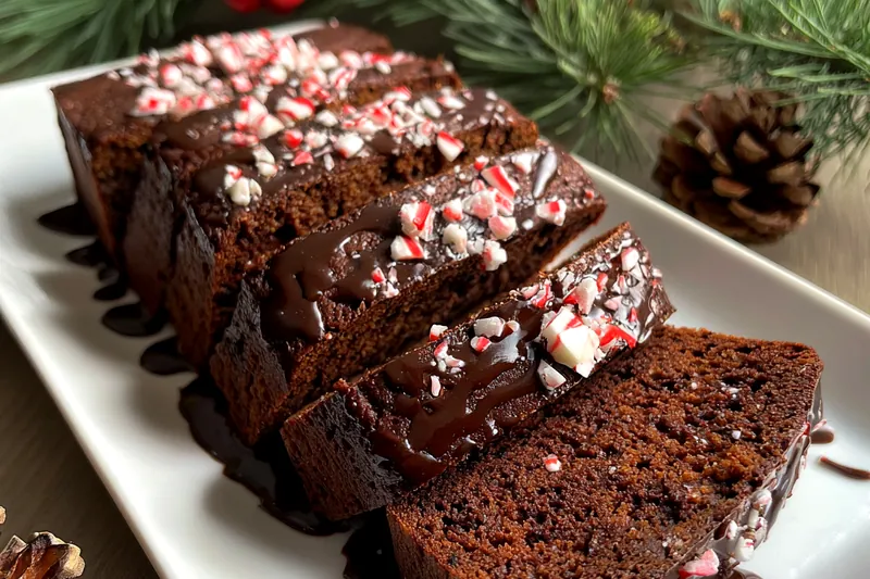 Fresh ingredients for Chocolate Peppermint Loaf