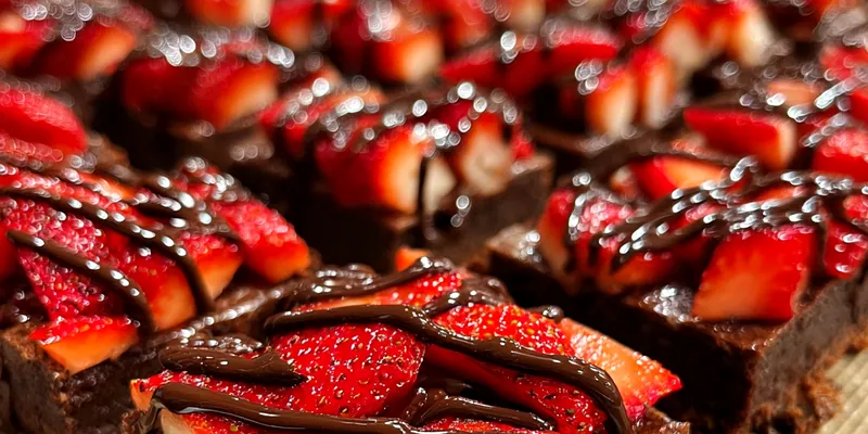 Chocolate Strawberry Brownies
