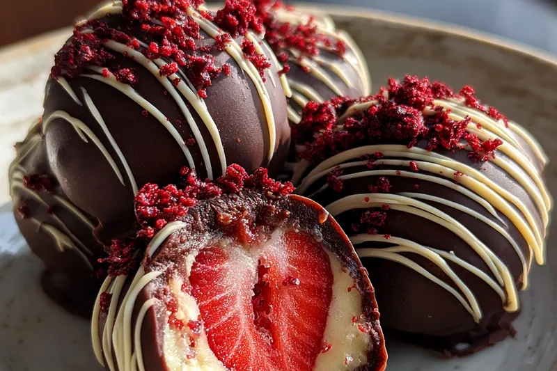 Cooking process for Chocolate Strawberry Truffle Delights