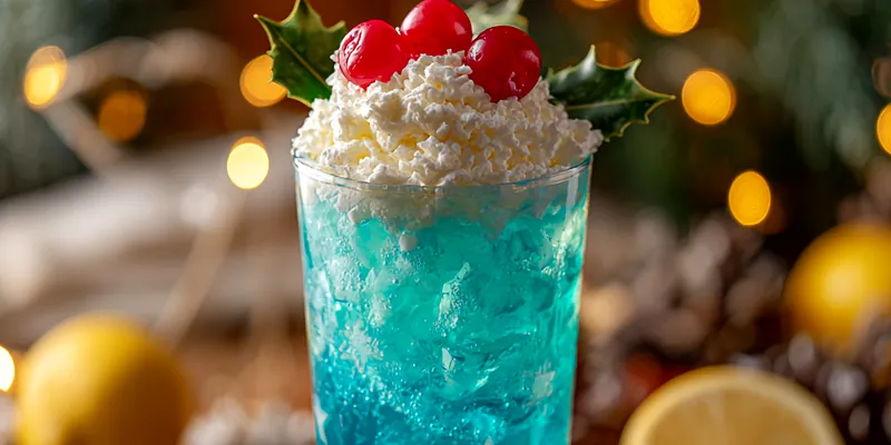Festive Blue Holiday Punch
