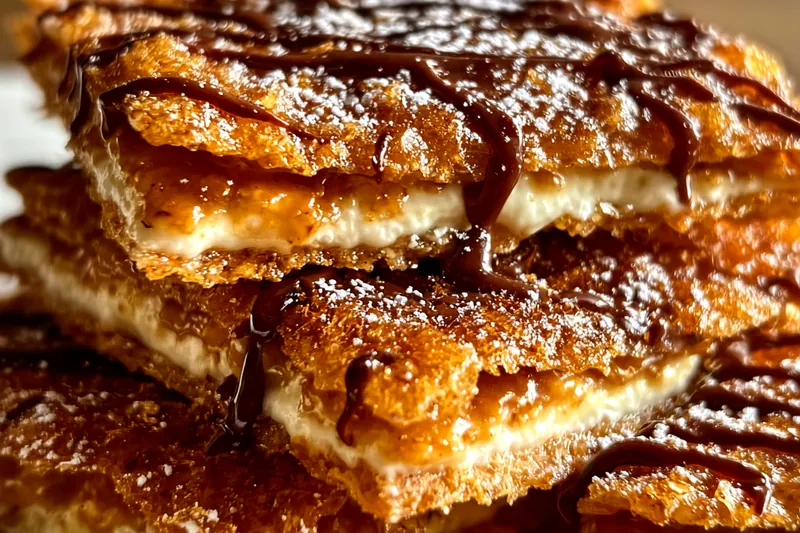 Bubbling golden toffee mixture being poured over arranged saltine crackers on a parchment-lined baking sheet