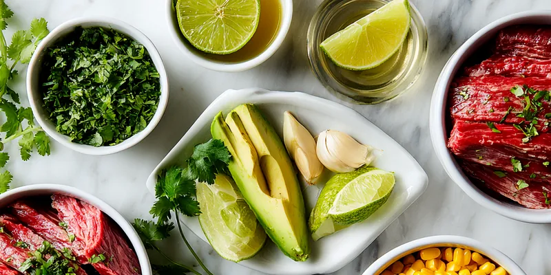 Cilantro Lime Steak Bowls with Grilled Vegetables