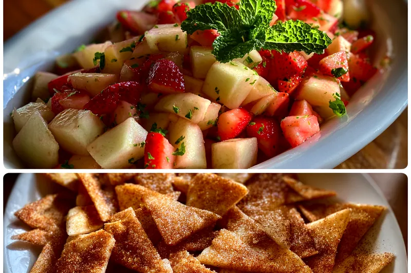 Fresh ingredients for Cinnamon Apple Salsa Delight