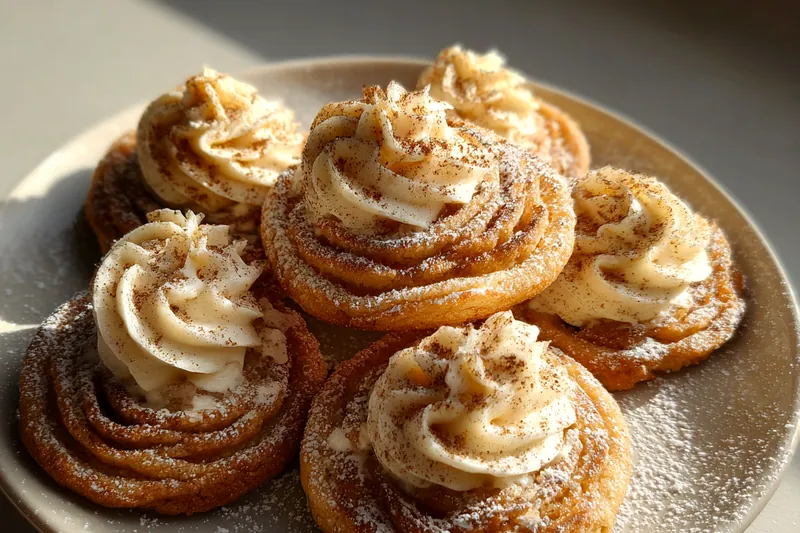 Cooking process for Cinnamon Cream Swirl Cookies