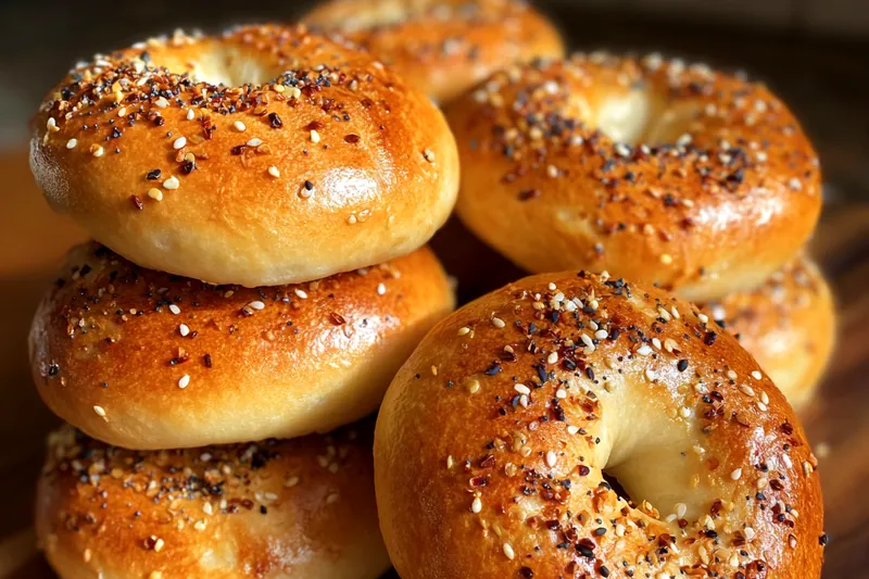 Fresh ingredients for Classic Seeded Bagels Delight