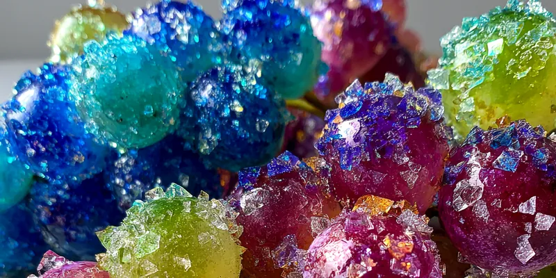 Colorful Candy Coated Grapes