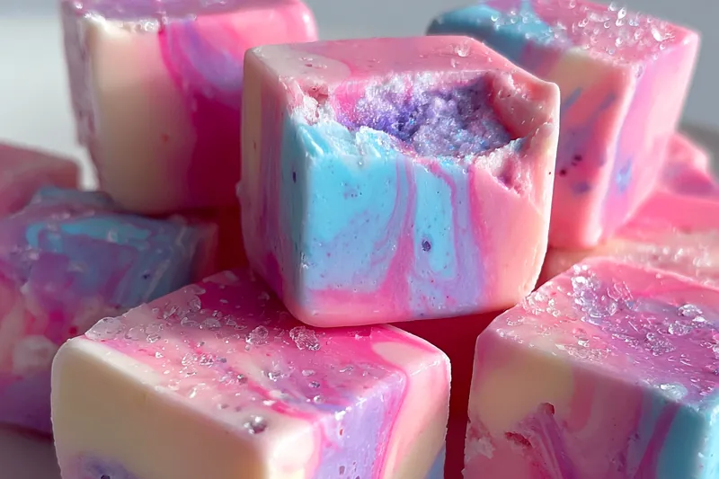Cooking process for Colorful Cotton Candy Fudge