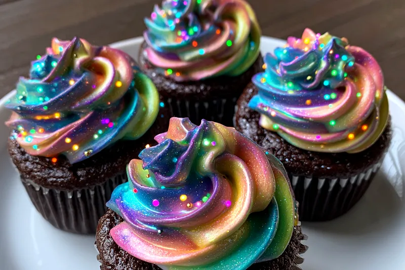 Cooking process for Colorful Glow Cupcakes