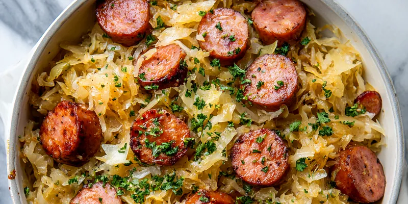 Comforting Kielbasa &amp; Kraut Recipe with Potatoes