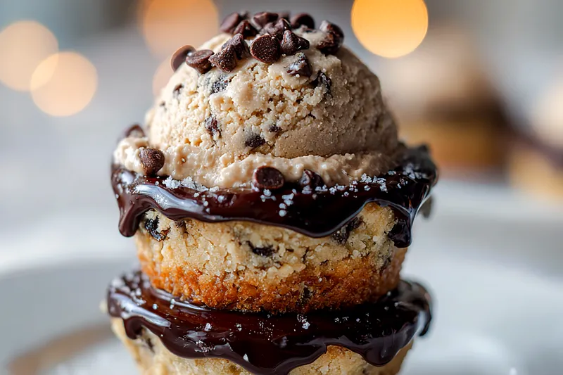 An assortment of fresh ingredients for Decadent Cookie Dough Cups, including butter, sugar, flour, and chocolate chips.