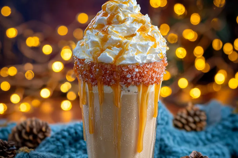 A step-by-step cooking process of making the Festive Chai Latte Delight, showcasing the simmering spices and tea.