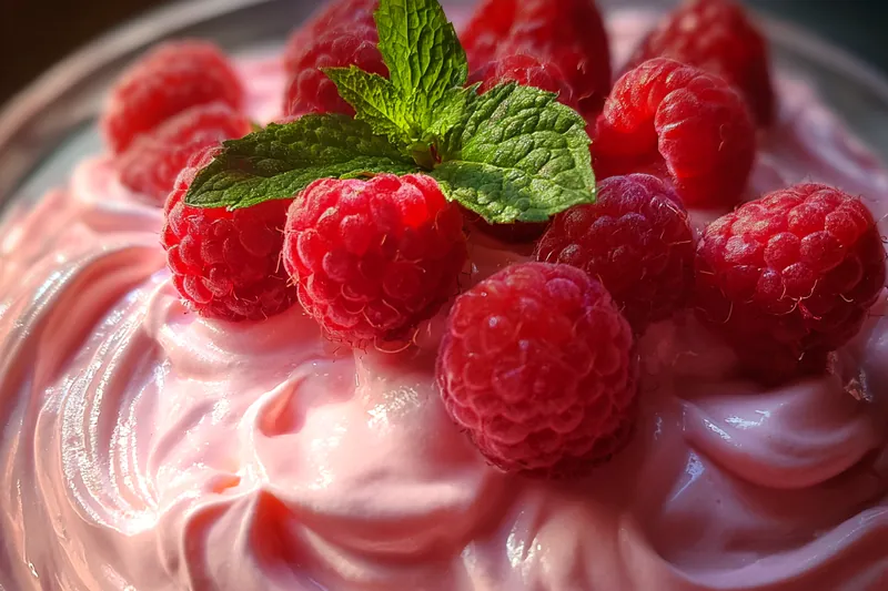Cooking process for Cottage Cheese Raspberry Delight