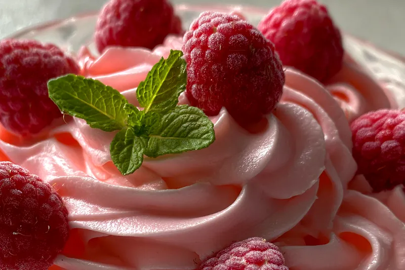 Fresh ingredients for Cottage Cheese Raspberry Delight