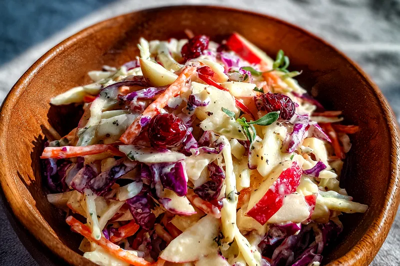 Cooking process for Cranberry Apple Slaw