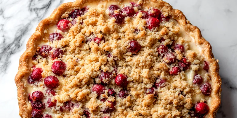 Deliciously Creamy Cranberry Cream Cheese Crumb Pie