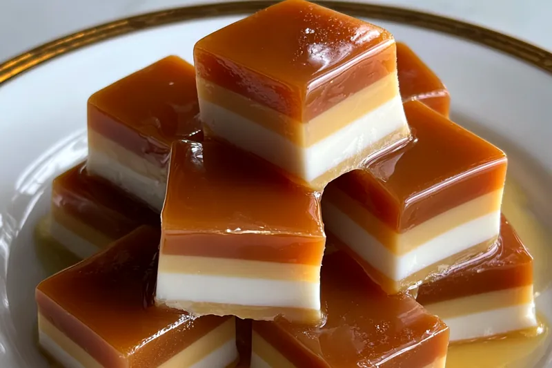Cooking process for Creamy Caramel Layered Fudge
