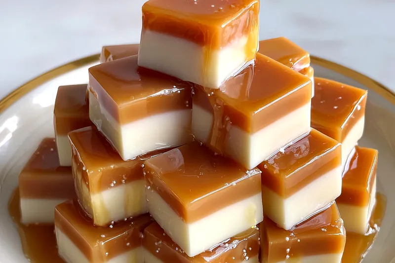 Fresh ingredients for Creamy Caramel Layered Fudge