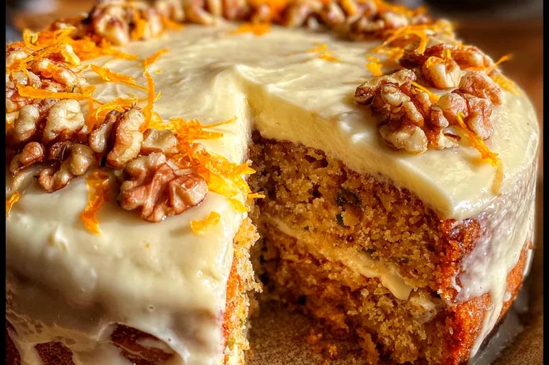 Fresh ingredients for Creamy Carrot Walnut Delight