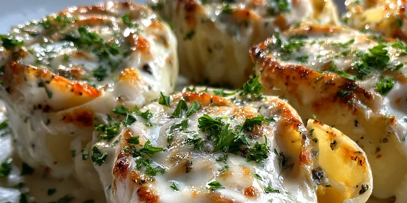 Creamy Chicken Alfredo Rolls