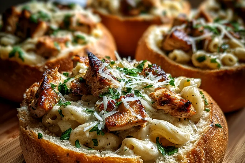 Cooking process for Creamy Chicken Bread Bowls