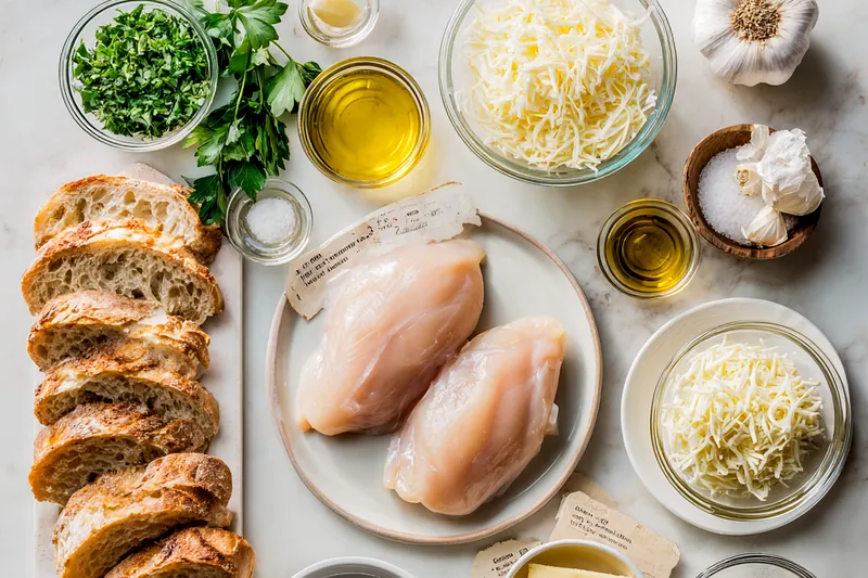 Close-up of chicken garlic sandwich being grilled in a skillet, showing melted cheese oozing from sides and golden-brown crispy bread with visible butter coating