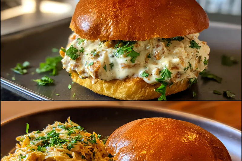 Fresh ingredients for Creamy Chicken Sandwich Delight