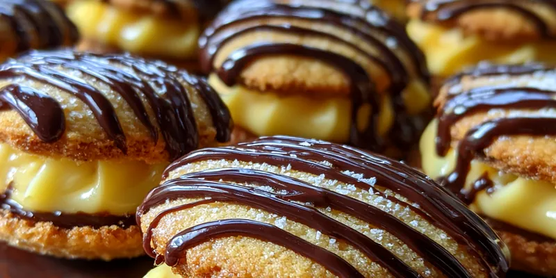Creamy Chocolate Drizzled Cookies