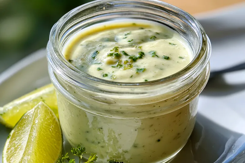 Cooking process for Creamy Cilantro Garlic Sauce