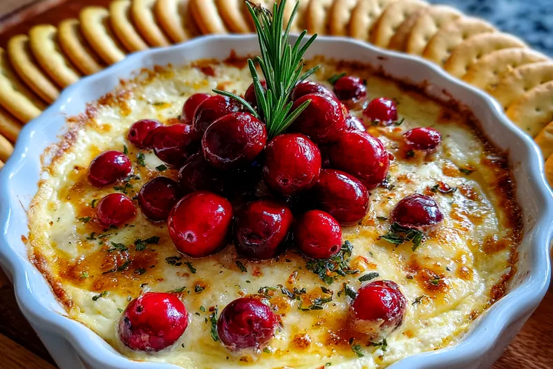Fresh ingredients for Creamy Cranberry Cheese Bake